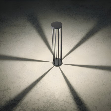 Bollard Redo Kalen, metal, dark grey, LED, 8W, 545 lumens, warm white 3000K, H.50 cm, IP65