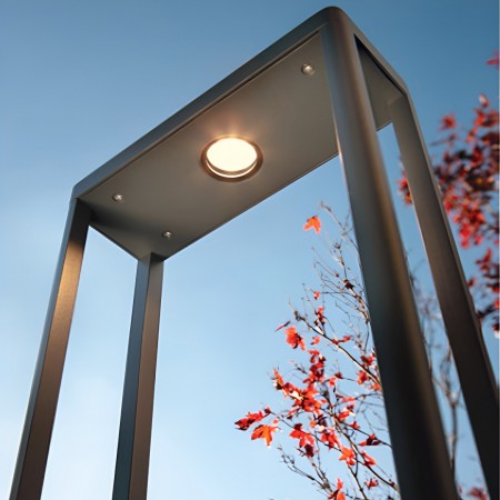Bollard Redo Wake, metal, dark grey, LED, 8W, 545 lumens, warm white 3000K, H.50 cm, IP65