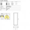 Bollard Redo Wake, metal, dark grey, LED, 8W, 545 lumens, warm white 3000K, H.75 cm, IP65
