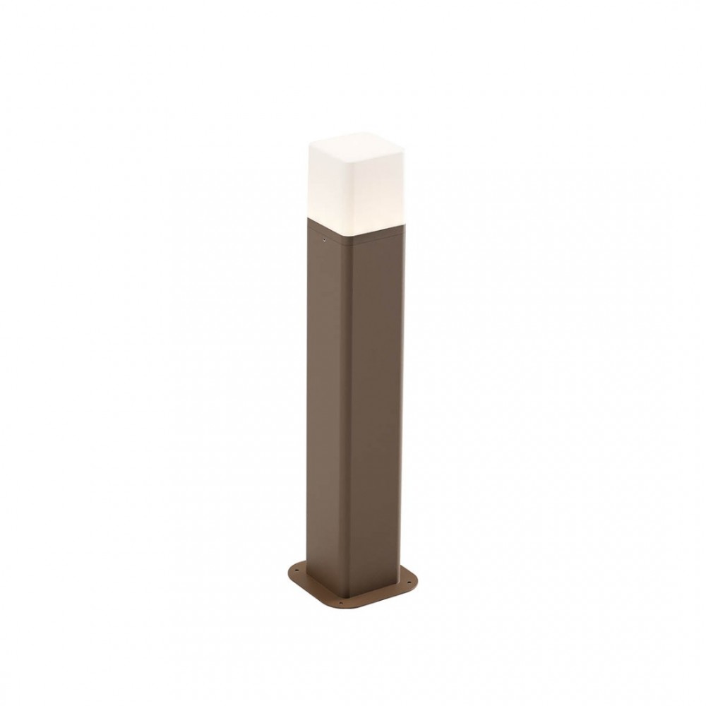 Bollard Redo Volt, metal, corten, LED, 13W, 895 lumens, warm white 3000K, H.50 cm, IP54