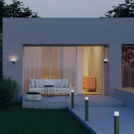 Bollard Redo Volt, metal, dark green, LED, 13W, 895 lumens, warm white 3000K, H.70 cm, IP54