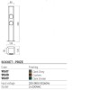 Bollard Redo Volt, metal, dark green, 2 power sockets, H.50 cm, IP54