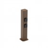 Bollard Redo Volt, metal, corten, 2 power sockets, H.50 cm, IP54