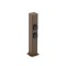 Bollard Redo Volt, metal, corten, 2 power sockets, H.50 cm, IP54