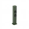 Bollard Redo Volt, metal, dark green, 2 power sockets, H.50 cm, IP54