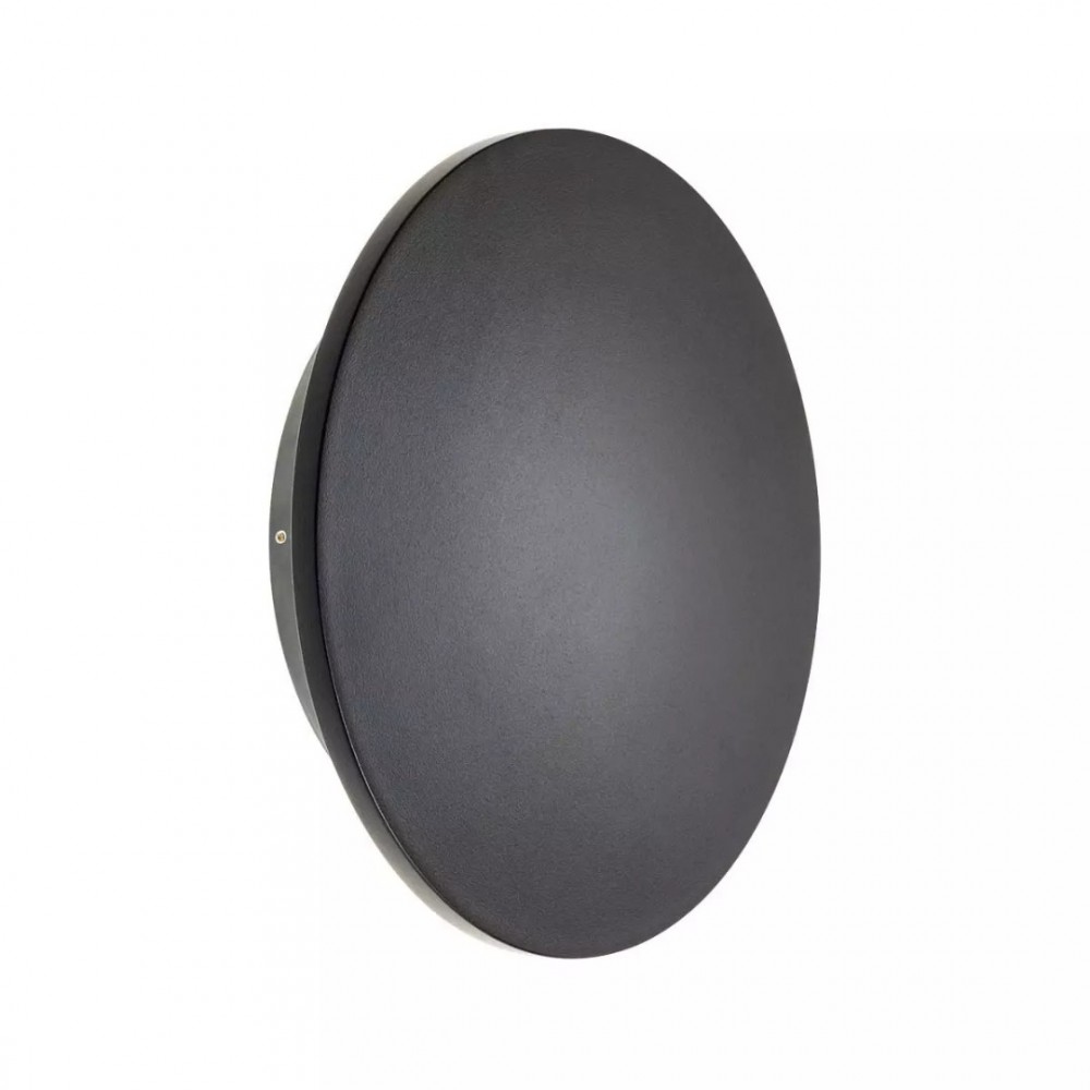 Wall lamp Redo Tanit, metal, dark grey, LED, 18W, 1390 lumens, warm white 3000K, D.24 cm, IP54