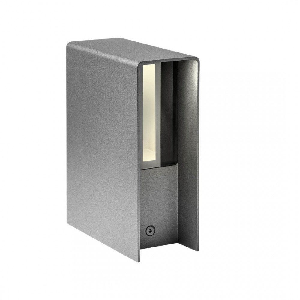 Bollard Redo Izar, metal, dark grey, LED, 11W, 322 lumens, warm white 3000K, H.17 cm, IP65