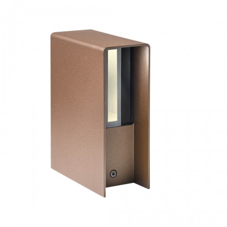 Bollard Redo Izar, metal, corten, LED, 11W, 322 lumens, warm white 3000K, H.17 cm, IP65