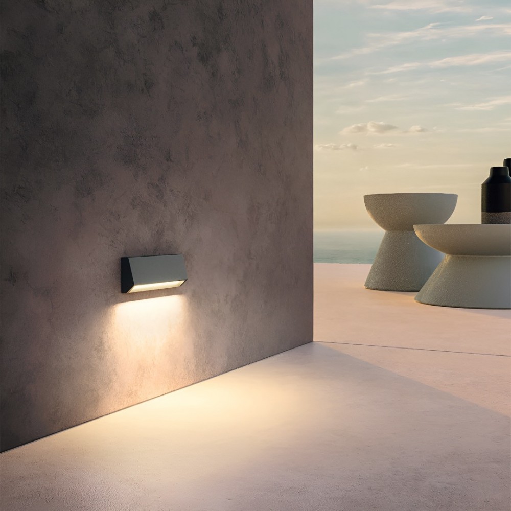 Step light Redo Ander, ABS, dark grey, LED, 3W, 150 lumens, warm white 3000K, L.16 cm, IP65