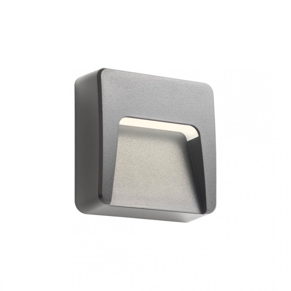 Step light Redo Holos, metal, dark grey, LED, 1,5W, 55 lumens, warm white 3000K, L.8 cm, IP65