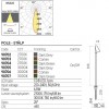 Picket Redo Nivalis, metal, dark green, LED, 6,8W, 650 lumens, warm white 3000K, H.61 cm, IP65