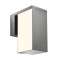 Wall lamp Redo Kub, metal, dark grey, LED, 24W, 1478 lumens, warm white 3000K, H.21 cm, IP54