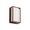 Wall lamp Redo Quadris, metal, corten, LED CCT, 12W, 913 lumens, warm white 2700K/3000K, H.24 cm, IP54