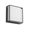 Ceiling lamp Redo Quadris, metal, dark grey, LED CCT, 20W, 1310 lumens, warm white 2700K/3000K, L.25 cm, IP54