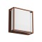 Ceiling lamp Redo Quadris, metal, corten, LED CCT, 20W, 1310 lumens, warm white 2700K/3000K, L.25 cm, IP54