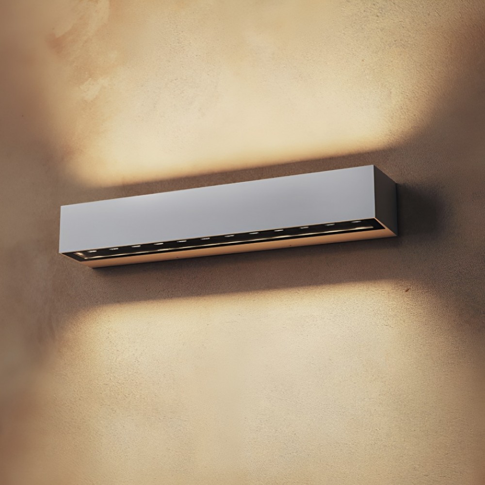 Wall lamp Redo Aroos, metal, sand white, LED, 30W, 1936 lumens, warm white 3000K, L.38 cm, IP65