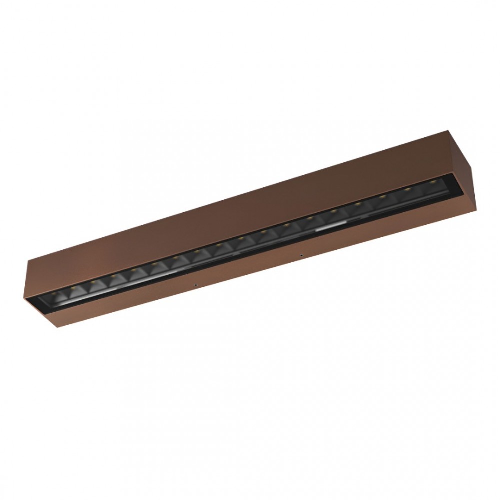 Wall lamp Redo Aroos, metal, corten, LED, 21W, 1345 lumens, warm white 3000K, L.55 cm, IP65