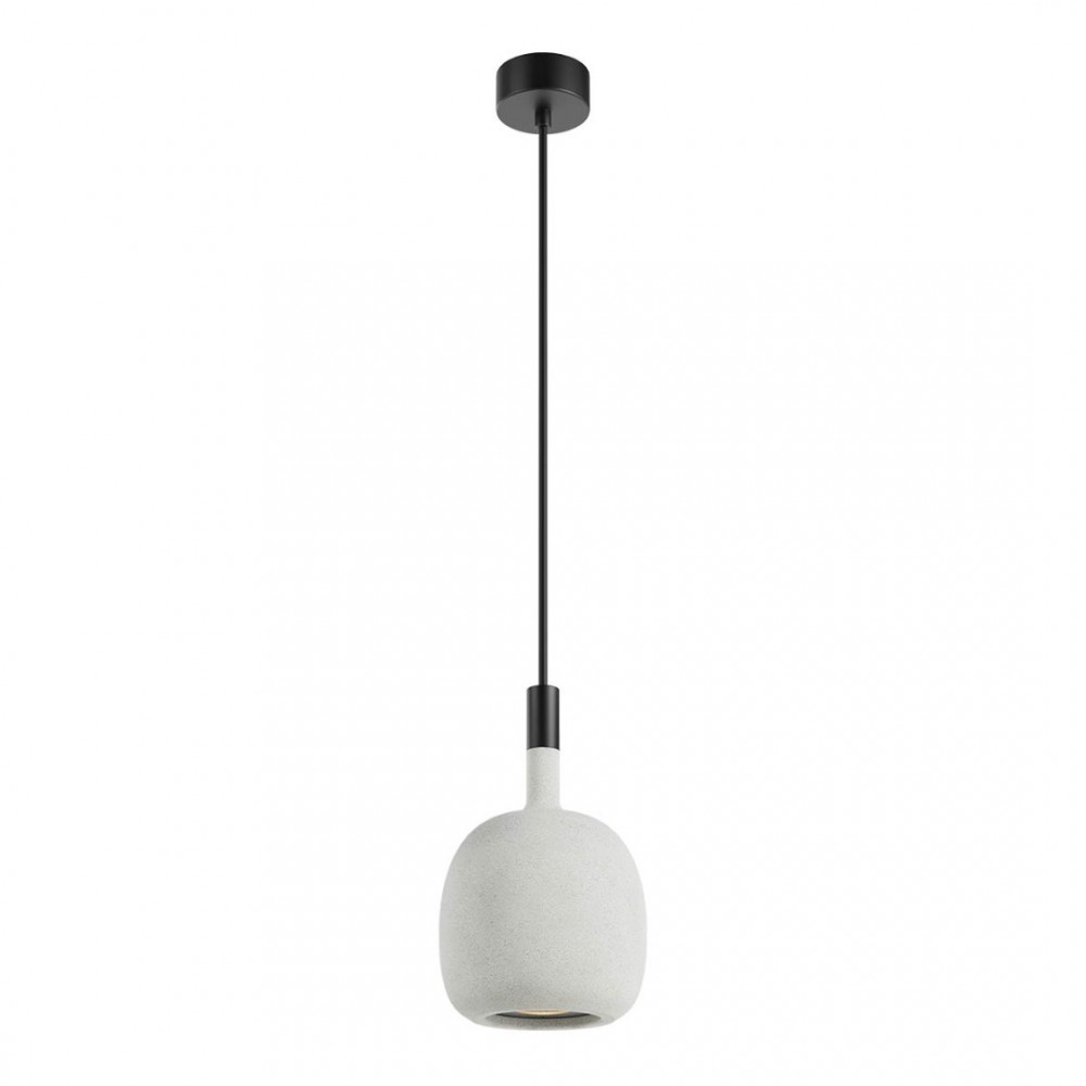Suspension Redo Potter, metal, concrete, ivory, 1XGU10, D.16 cm, IP65