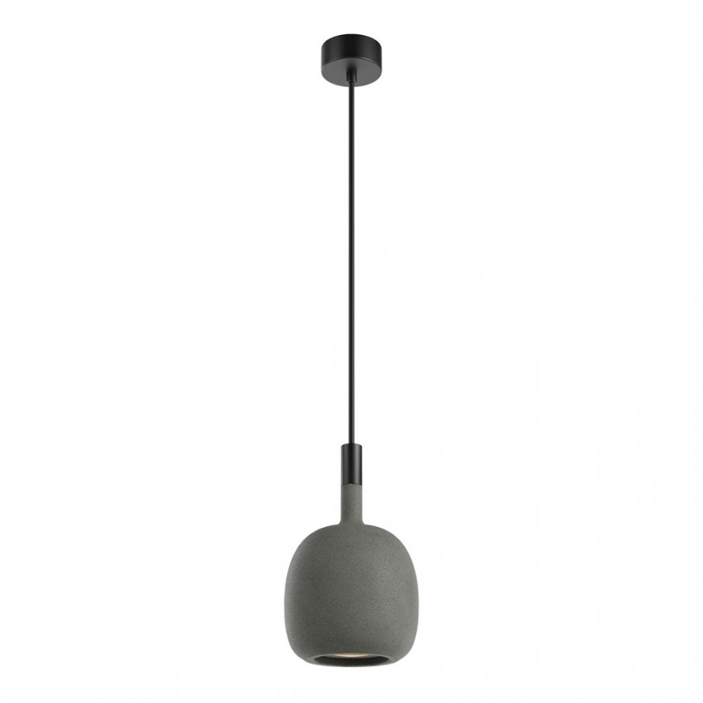 Suspension Redo Potter, metal, concrete, dark grey, 1XGU10, D.16 cm, IP65
