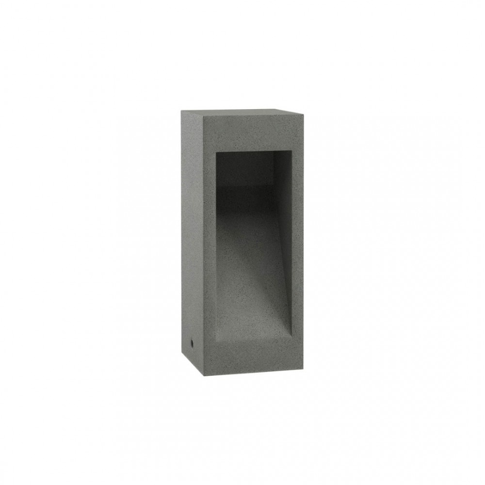 Bollard Redo Toss, concrete, dark grey, LED, 10W, 519 lumens, warm white 3000K, H.30 cm, IP65
