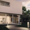 Bollard Redo Toss, concrete, ivory, LED, 10W, 741 lumens, warm white 3000K, H.60 cm, IP65