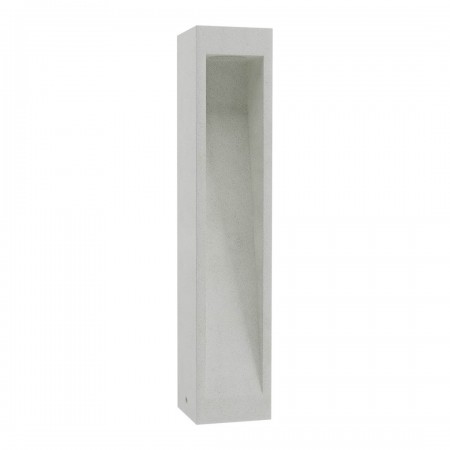 Bollard Redo Toss, concrete, ivory, LED, 10W, 741 lumens, warm white 3000K, H.60 cm, IP65
