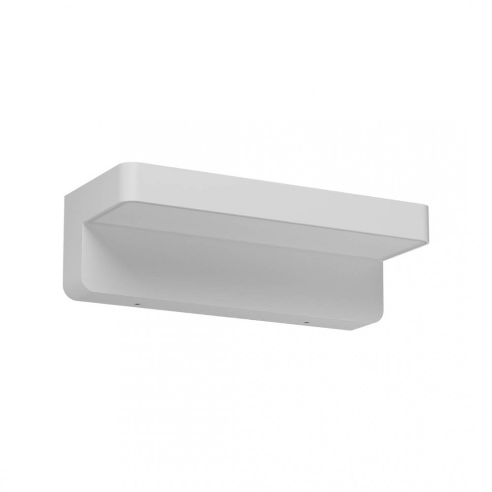 Wall lamp Redo Kant, metal, sand white, LED CCT, 15W, 1081 lumens, warm white 2700K/3000K, L.23 cm, IP65