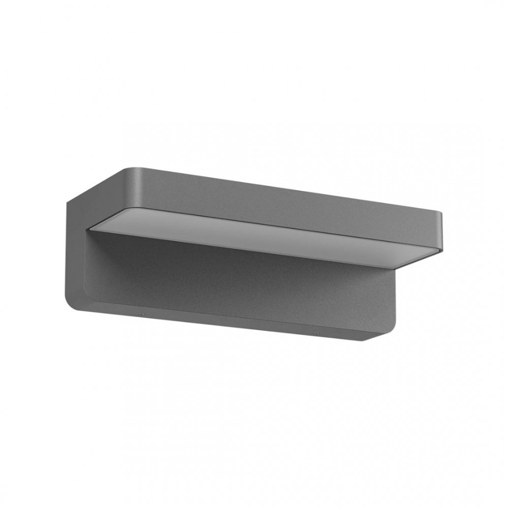 Wall lamp Redo Kant, metal, sand white, LED CCT, 15W, 1081 lumens, warm white 2700K/3000K, L.23 cm, IP65