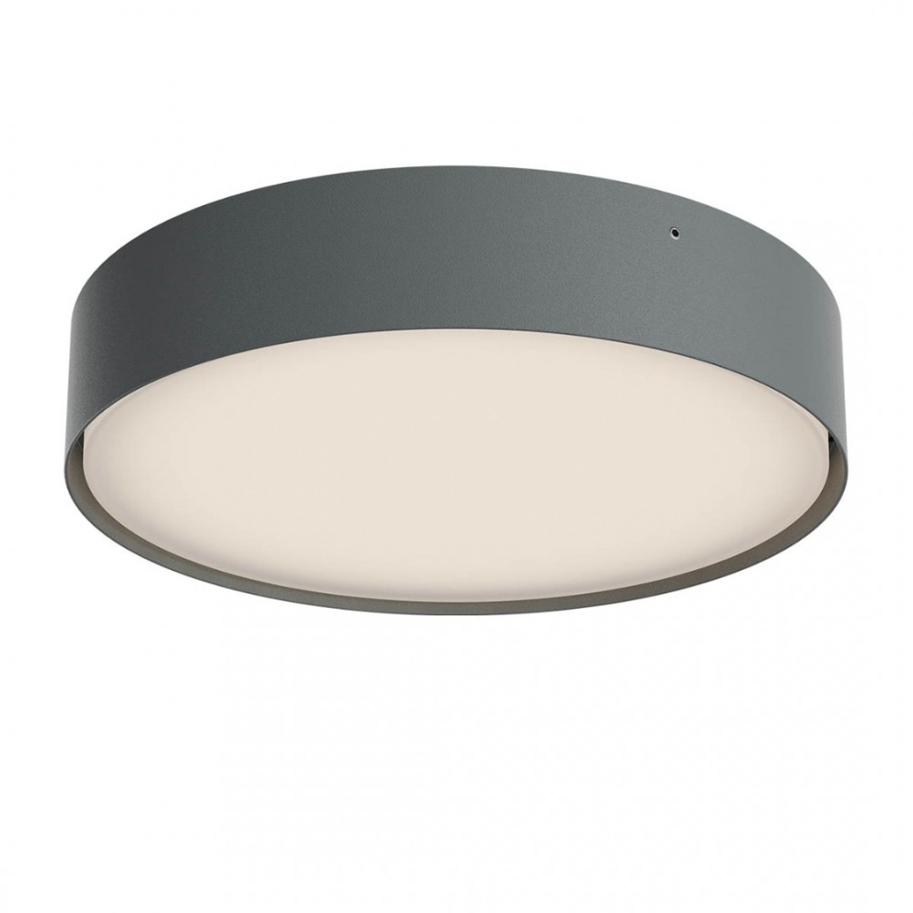 Ceiling lamp Redo Nox, metal, dark grey, LED CCT, max.29,5W, 2523 lumens, warm white 2700K/3000K, D.30 cm, IP65