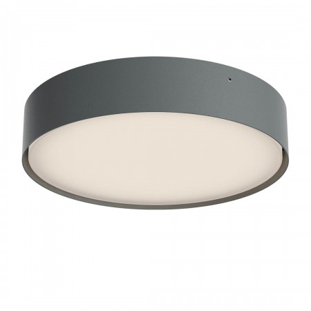 Ceiling lamp Redo Nox, metal, dark grey, LED CCT, max.29,5W, 2523 lumens, warm white 2700K/3000K, D.30 cm, IP65