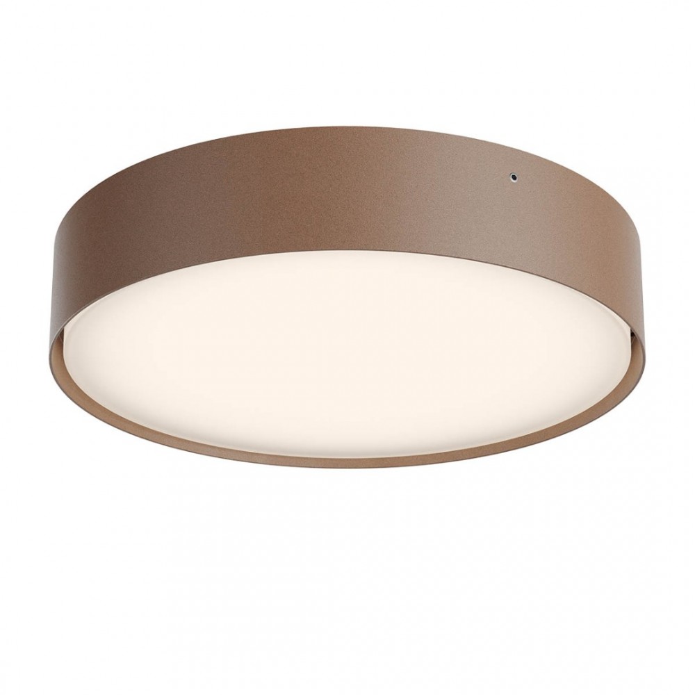 Ceiling lamp Redo Nox, metal, corten, LED CCT, max.29,5W, 2523 lumens, warm white 2700K/3000K, D.30 cm, IP65