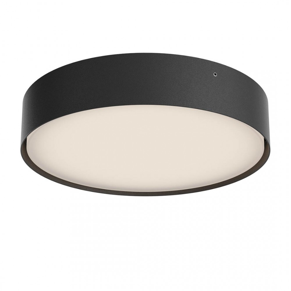Ceiling lamp Redo Nox, metal, sand black, LED CCT, max.29,5W, 2523 lumens, warm white 2700K/3000K, D.30 cm, IP65