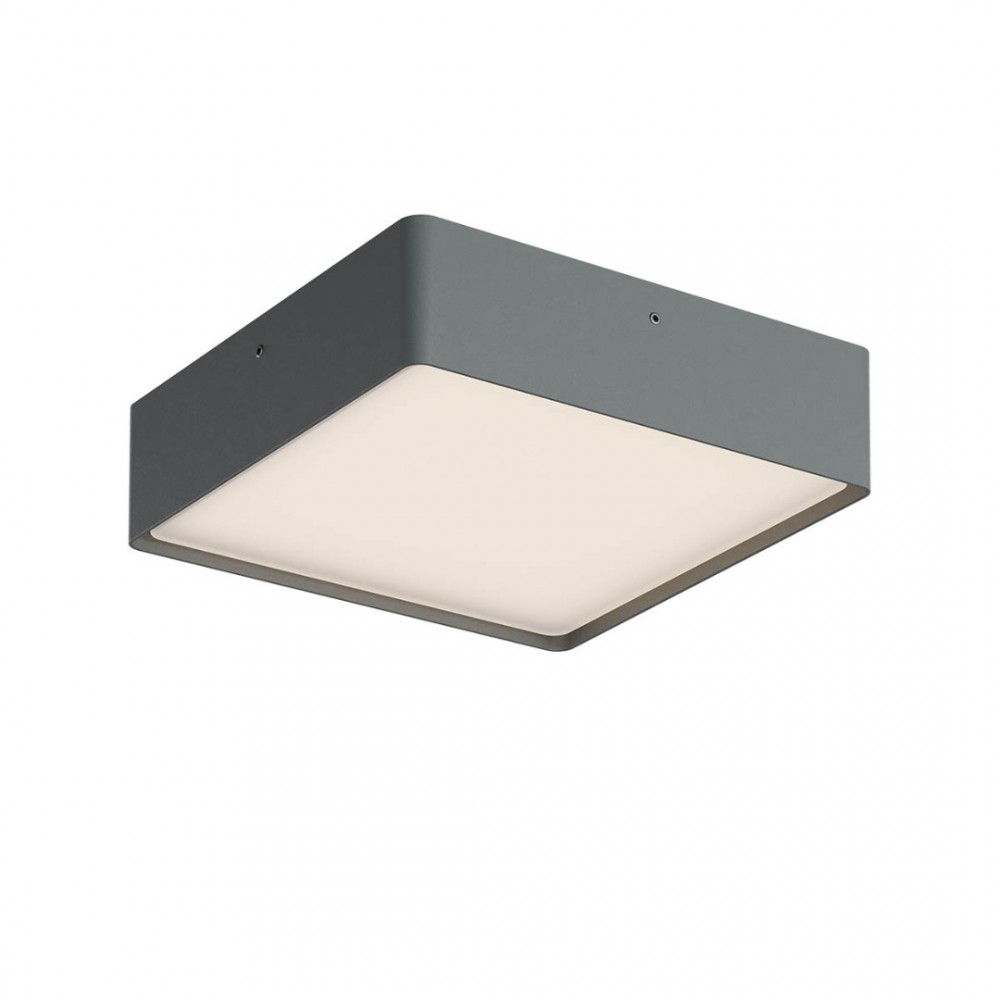 Ceiling lamp Redo Nox, metal, dark grey, LED CCT, max.21W, 2383 lumens, warm white 2700K/3000K, L.22 cm, IP65