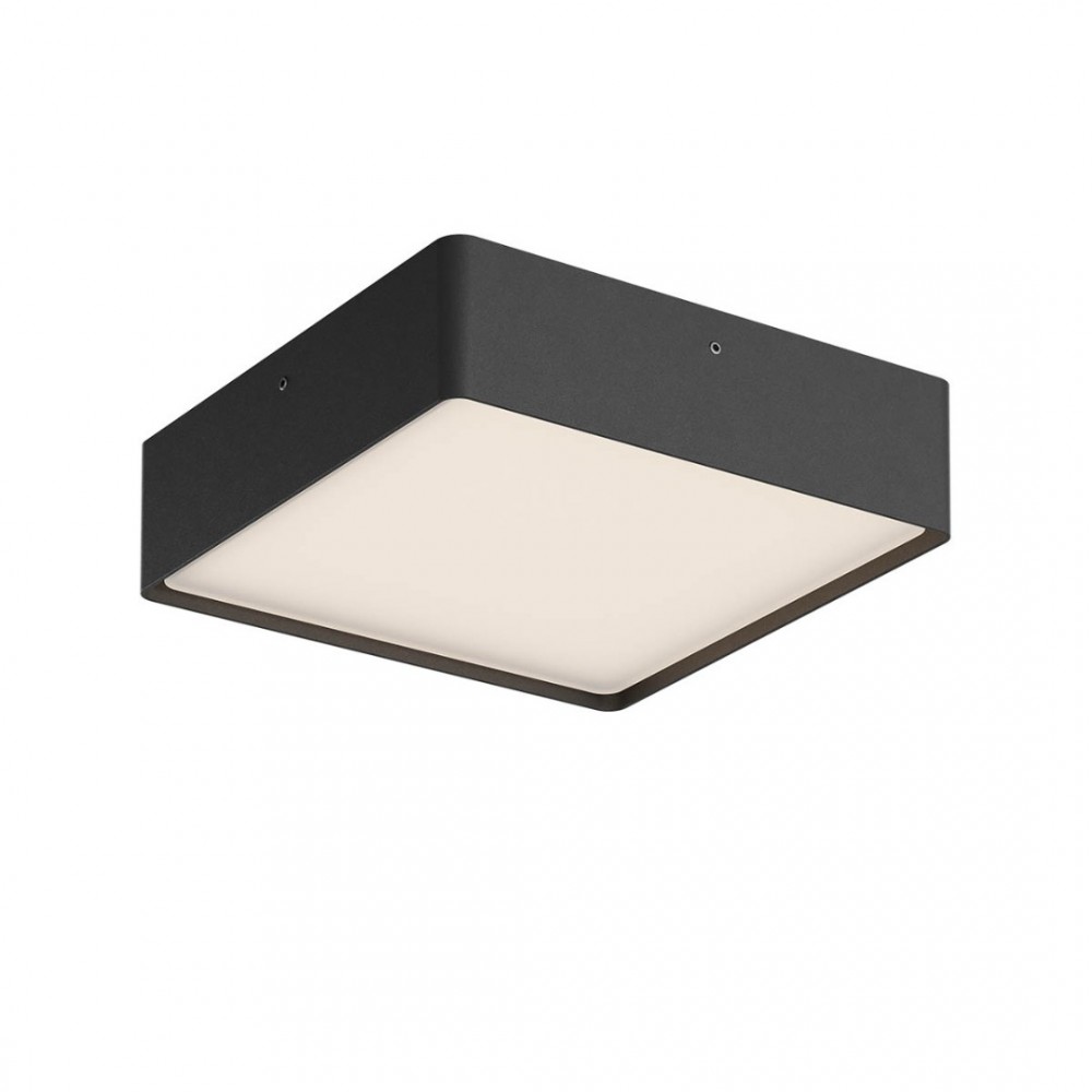 Ceiling lamp Redo Nox, metal, sand black, LED CCT, max.21W, 2383 lumens, warm white 2700K/3000K, L.22 cm, IP65
