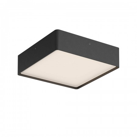 Ceiling lamp Redo Nox, metal, sand black, LED CCT, max.21W, 2383 lumens, warm white 2700K/3000K, L.22 cm, IP65