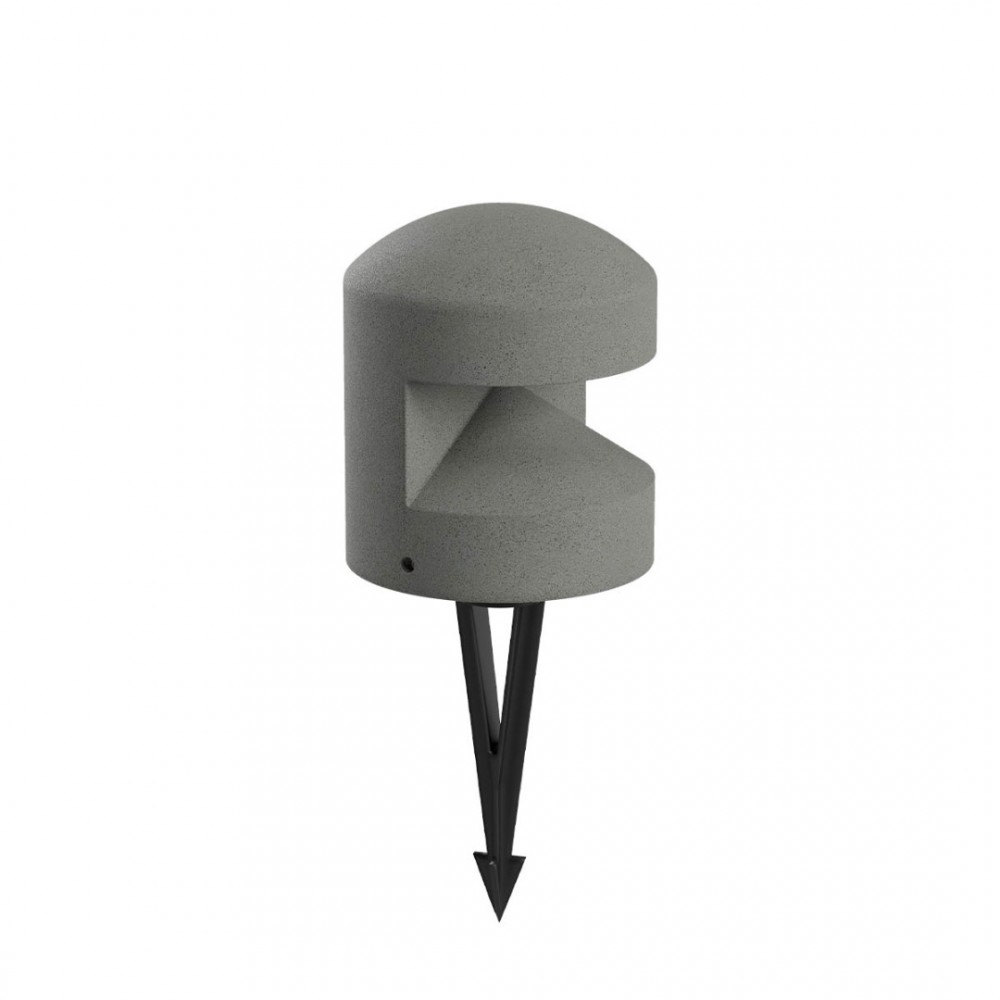 Bollard Redo Cliff, metal, concrete, dark grey, LED, 8W, 159 lumens, warm white 3000K, D.16 cm, IP65