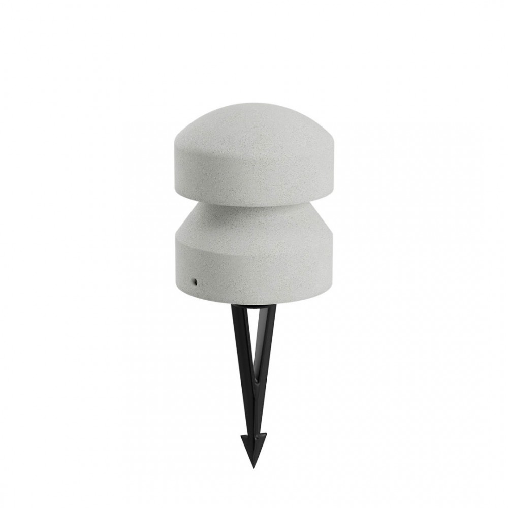 Bollard Redo Cliff, metal, concrete, ivory, LED, 8W, 351 lumens, warm white 3000K, D.16 cm, IP65