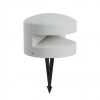 Bollard Redo Cliff, metal, concrete, ivory, LED, 15W, 323 lumens, warm white 3000K, D.25 cm, IP65