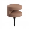 Bollard Redo Cliff, metal, concrete, terracotta, LED, 15W, 323 lumens, warm white 3000K, D.25 cm, IP65