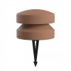 Bollard Redo Cliff, metal, concrete, terracotta, LED, 15W, 606 lumens, warm white 3000K, D.25 cm, IP65