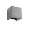 Wall lamp Redo Petra, concrete, dark grey, LED, 2X6W, 774 lumens, warm white 3000K, H.12 cm, IP54