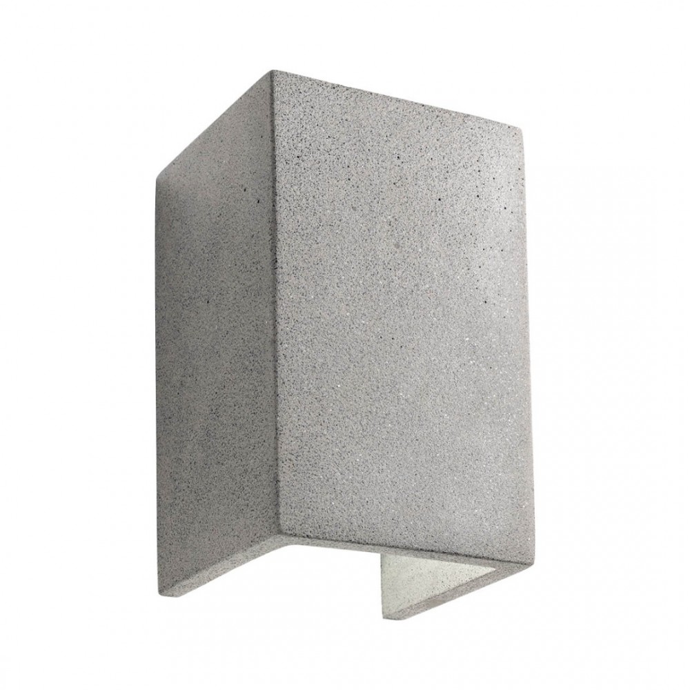 Wall lamp Redo Petra, concrete, dark grey, LED, 2X6W, 774 lumens, warm white 3000K, H.20 cm, IP54