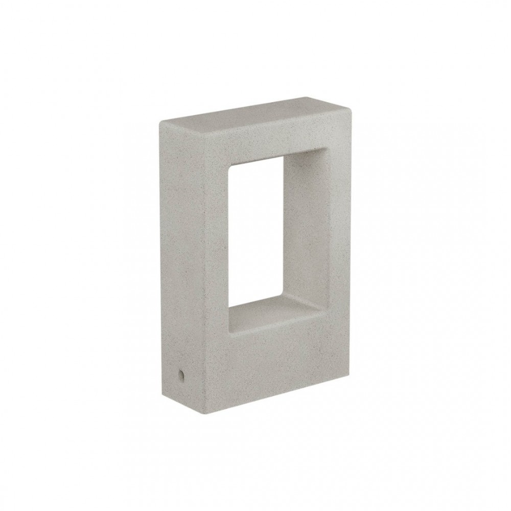 Bollard Redo Sander, concrete, ivory, LED, 10W, 815 lumens, warm white 3000K, H.30 cm, IP65