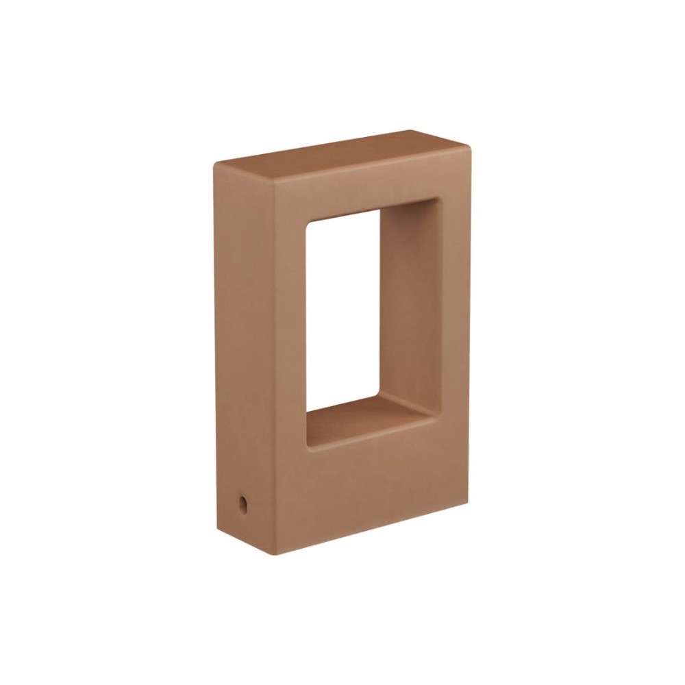 Bollard Redo Sander, concrete, terracotta, LED, 10W, 798 lumens, warm white 3000K, H.30 cm, IP65