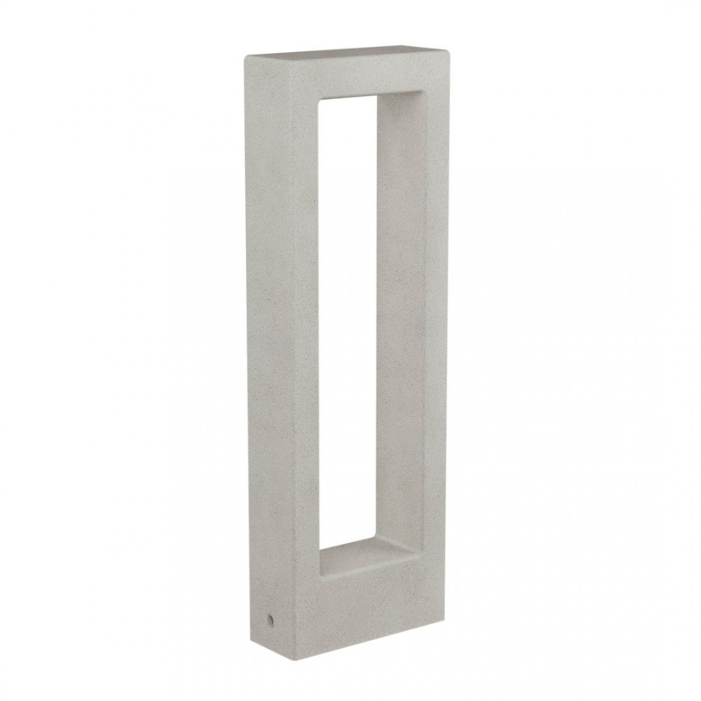 Bollard Redo Sander, concrete, ivory, LED, 10W, 892 lumens, warm white 3000K, H.60 cm, IP65
