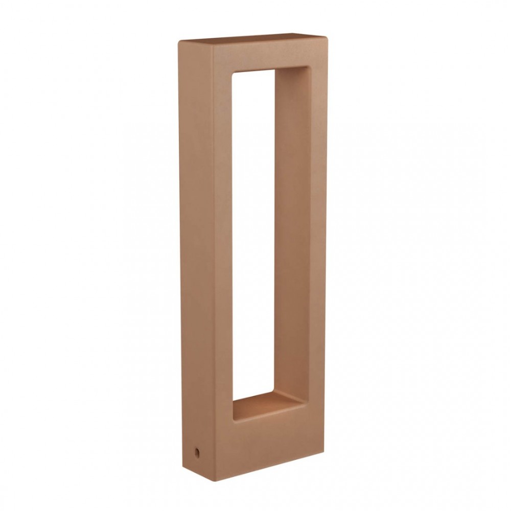 Bollard Redo Sander, concrete, terracotta, LED, 10W, 798 lumens, warm white 3000K, H.60 cm, IP65