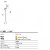 Picket Redo Stake, metal, antique brass, 1XGU10, H.40 cm, IP65