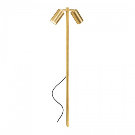 Picket Redo Stake, metal, natural brass, 2XGU10, H.100 cm, IP65