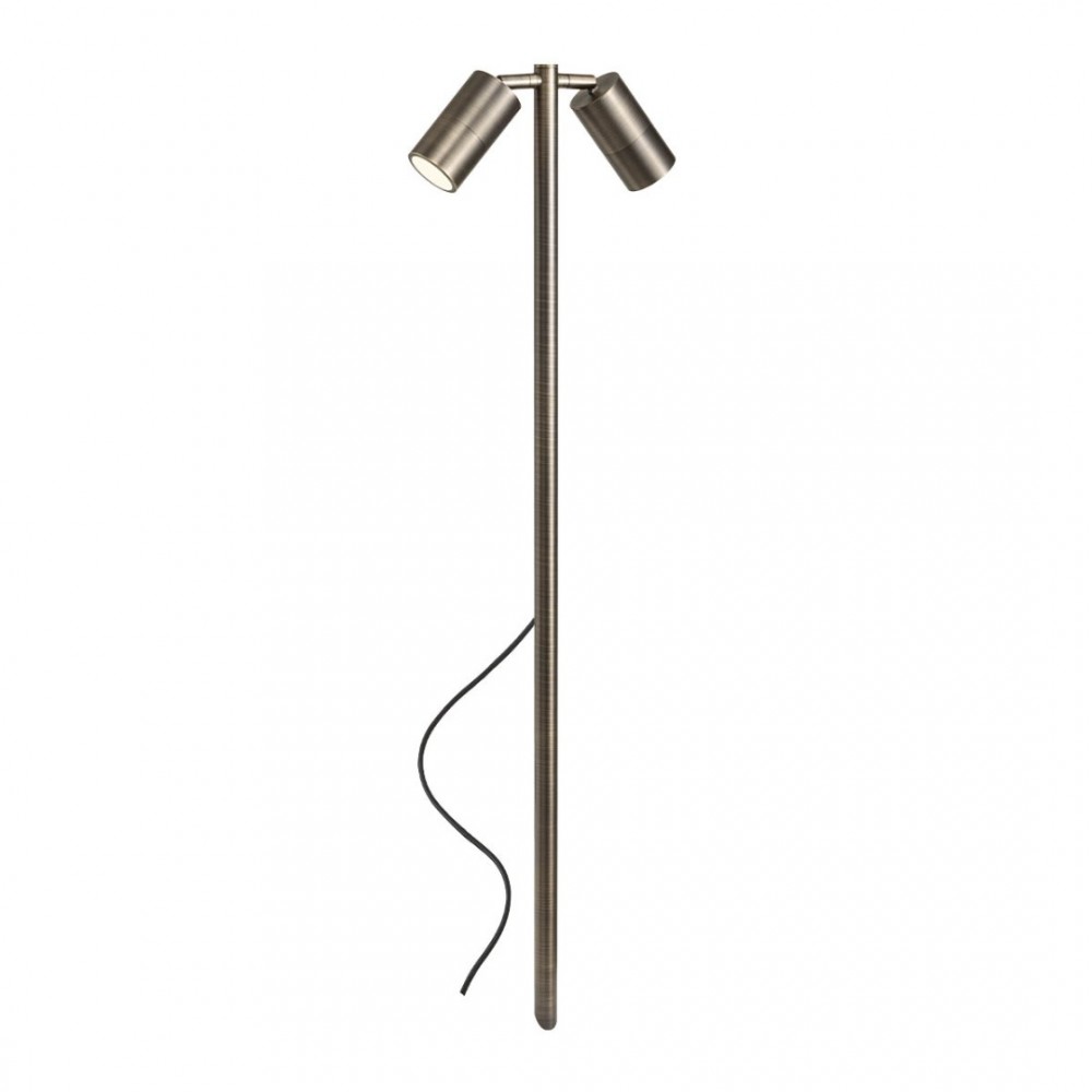 Picket Redo Stake, metal, antique brass, 2XGU10, H.100 cm, IP65