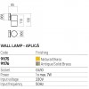 Wall lamp Redo Stake, metal, natural brass, 1XGU10, H.13 cm, IP65